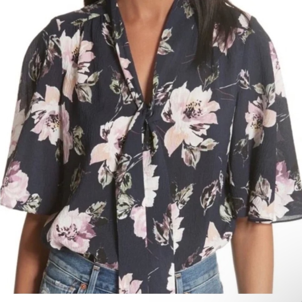 Rebecca Taylor Blue Magnolia blouse sz 4